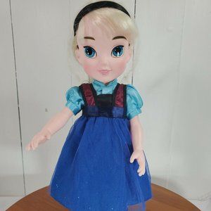Disney Store Frozen Elsa Toddler 16” Doll Animators Collection toy hard plastic
